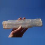 Fraaie seleniet staaf ruw XL van ongeveer 30cm lang