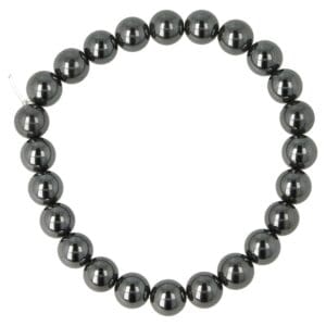 Hematiet armband met kralen van 8mm