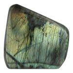 Labradoriet gepolijste zuil met fraaie kleuren van 14cm hoog