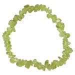 Peridoot armband in split uitvoering aan rekbaar koord