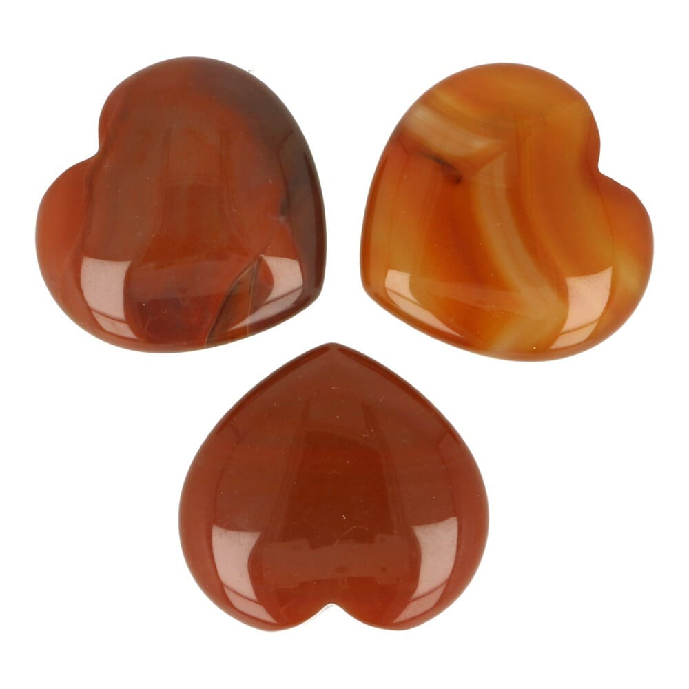 Carneool hart van circa 4cm breed