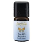 Bulgaarse roos essentiele olie in alcohol (10%) van Farfalla in 5ml flesje
