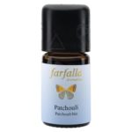 Essentiele olie van biologische patchouli van Farvalla in een flesje van 5ml