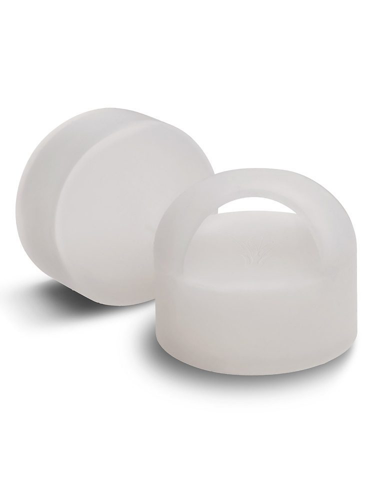 Witte siliconen bescherming voor jouw vitajuwel Via drinkfles