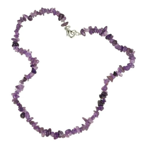 Paarse amethist ketting split van 45cm