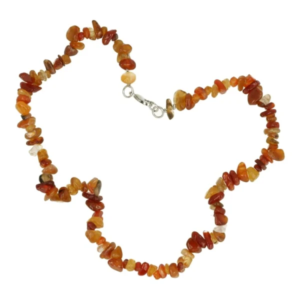 Carneool ketting split van 45cm lang