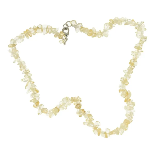 Gebrande amethist of verhitte citrien ketting split van 45cm lang