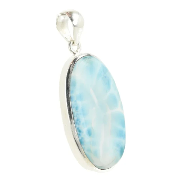 Fraaie heldere larimar hanger in zilver 'nr9'