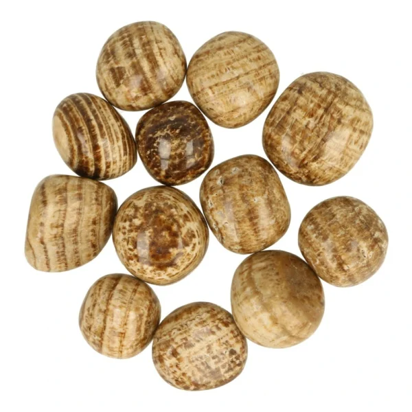 Mooie bruine aragoniet trommelsteen van 2-3cm