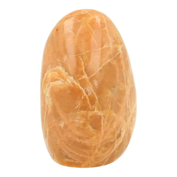 Mooie roze of perzik maansteen gepolijste zuil 'nr2' van ruim 10cm hoog