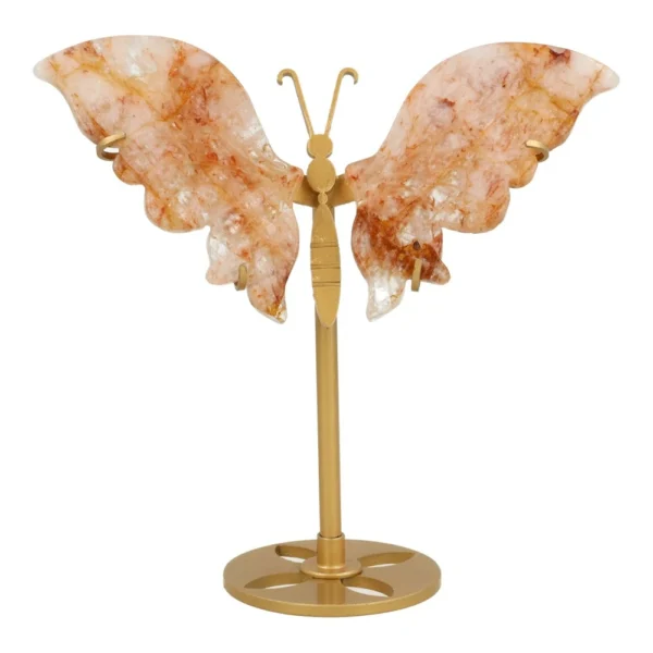 Mooie lichte rode golden healer vlinder op standaard 'nr2'